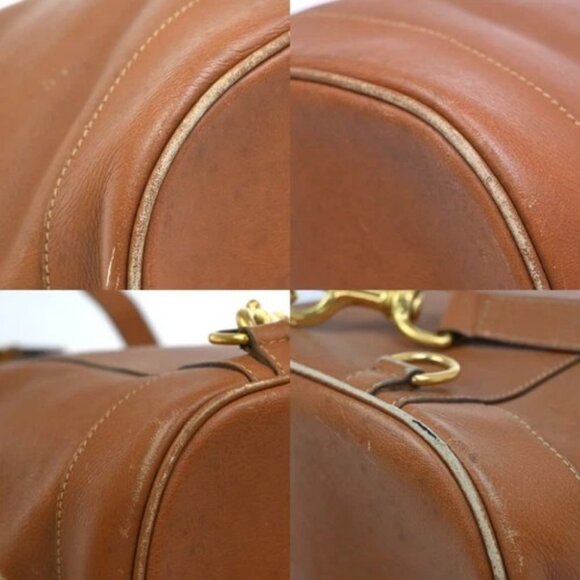 GUCCI Logo Bamboo 2way One Shoulder Body Hand Bag Brown Gold Italy 61EG228 - Picture 6 of 16